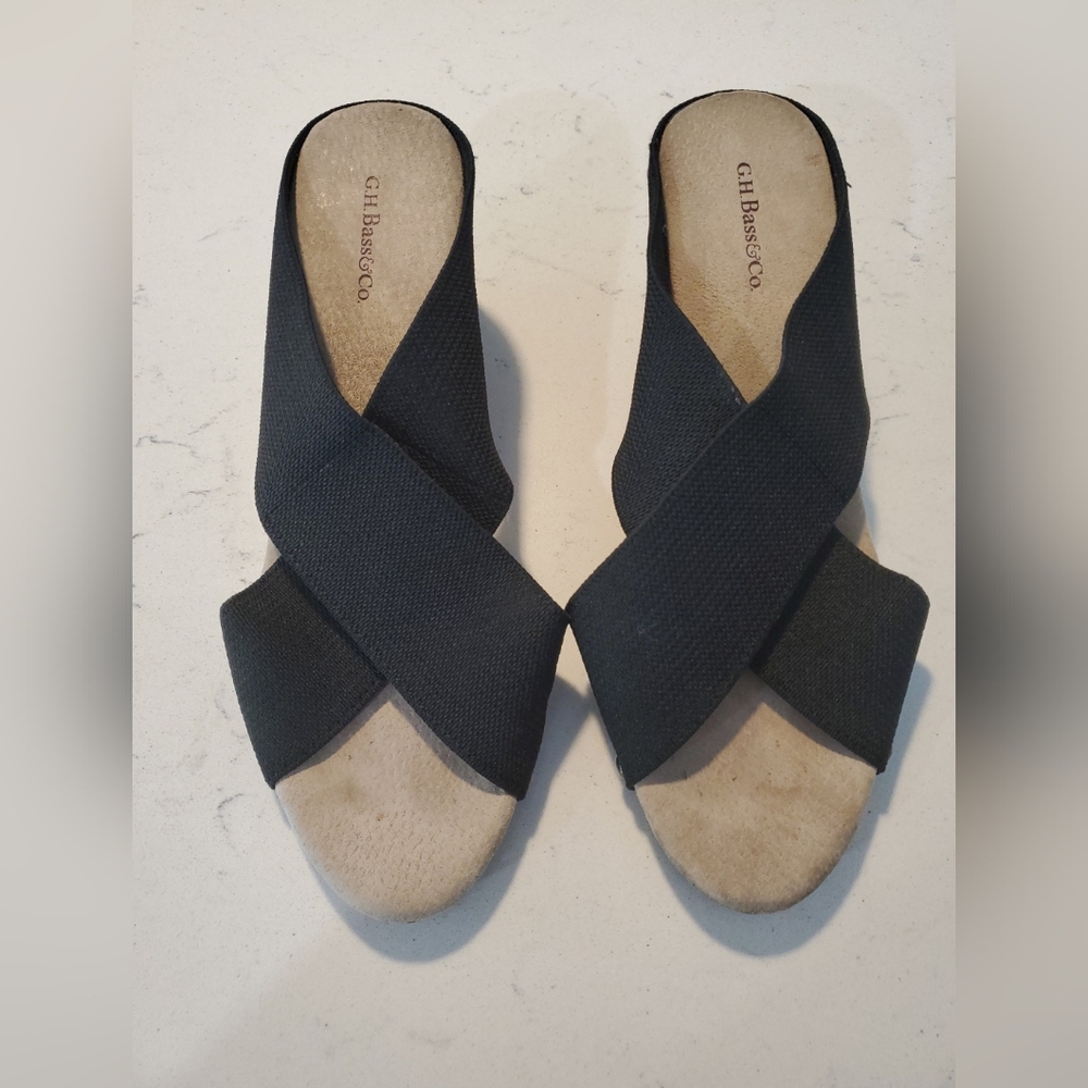 Bass cork wedge sandals size 8